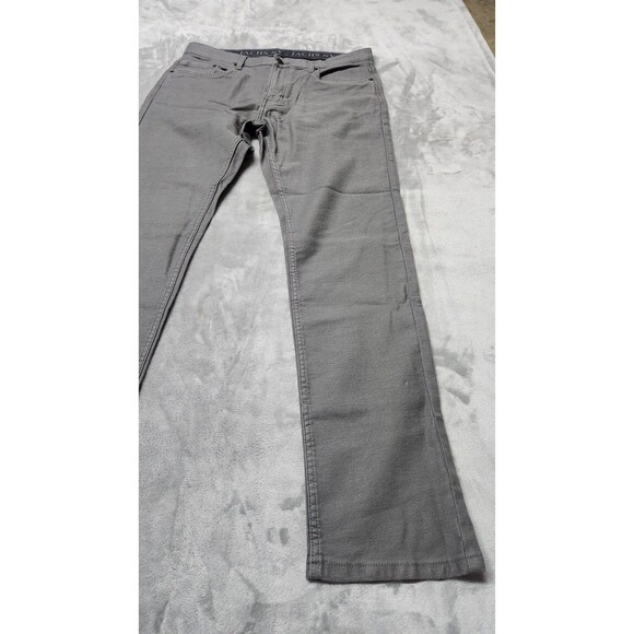 JACHS New York Straight Fit 5-Pocket Gray Pant Flex Waistband Men 34x32 New - Picture 8 of 10